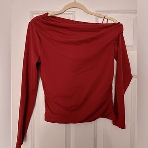 Off the shoulder long sleeve top